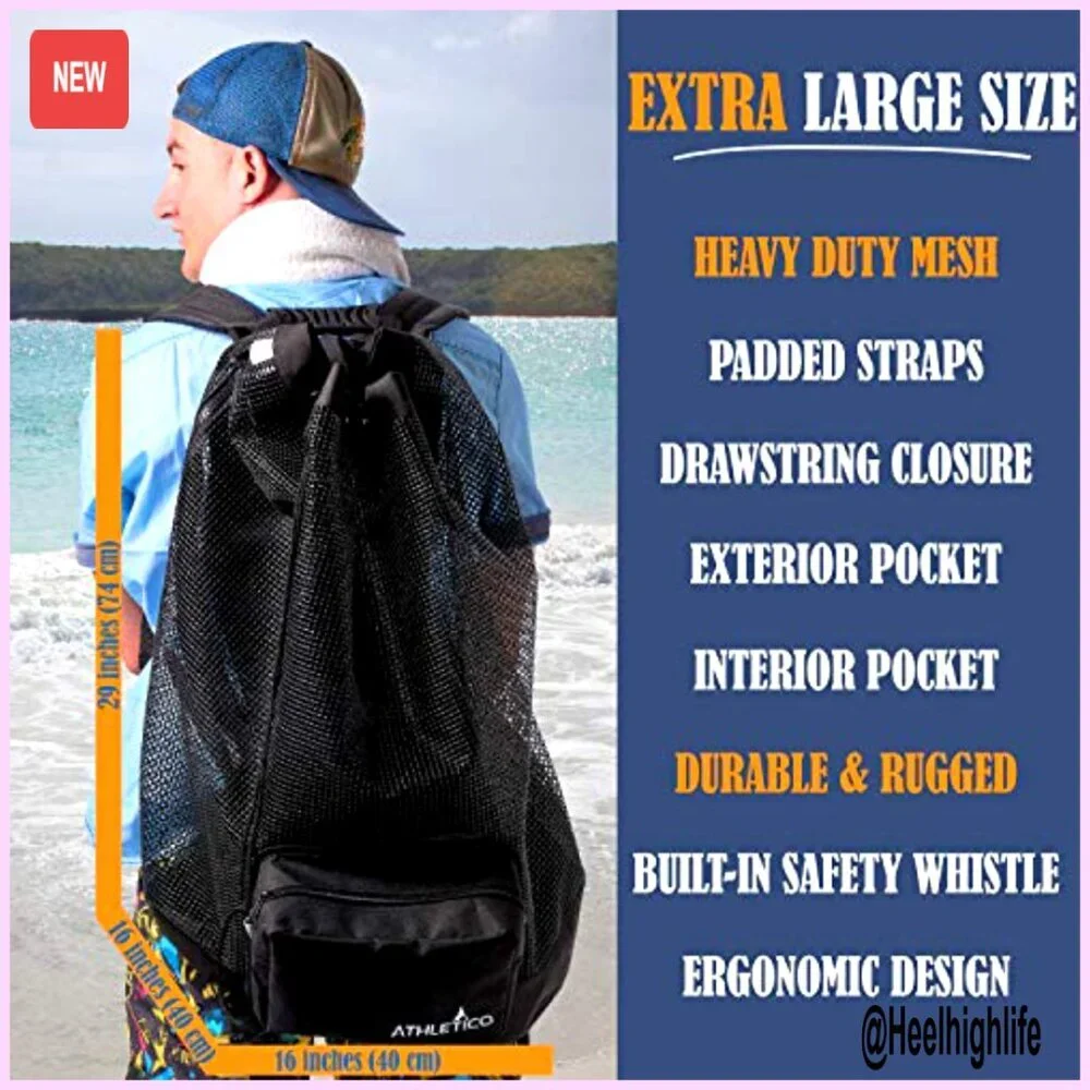 XL Mesh Scuba Diving Backpack Travel Bag for Gear Equipment